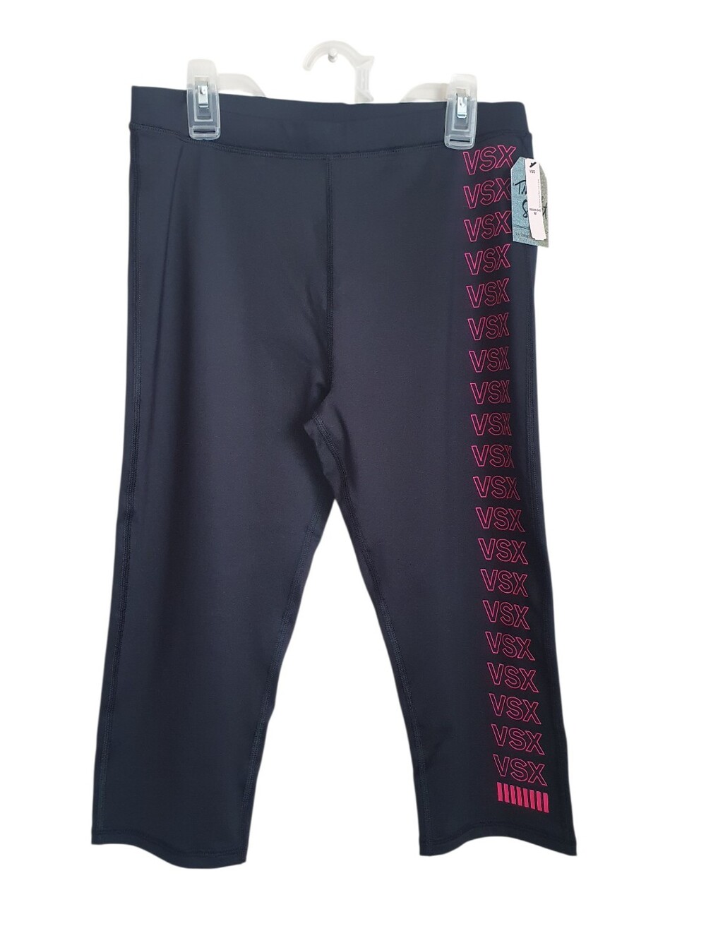 Victoria's Secret Sport Cropped Workout Leggings Black Pink -  Sz. Medium